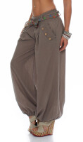 Pumphose in Unifarben Stoffhose 3417 (fango)