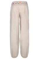 malito Damen Pumphose in Unifarben | leichte Stoffhose | super Freizeithose für den Strand | Haremshose - lässig 3417 (beige)