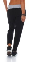 Jogginghose in Wickel Optik Baggy 3318 (schwarz)