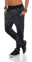 Sweatpants mit Leoparden Print 3344 (schwarz)