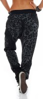 Sweatpants mit Leoparden Print 3344 (schwarz)