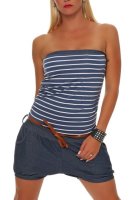 Einteiler kurz Marine Look Jumpsuit 9646 (jeansblau)
