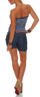 Einteiler kurz Marine Look Jumpsuit 9646 (jeansblau)