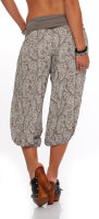 Capri Hose mit Orient Print 8581 (fango)