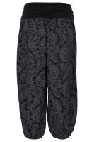 Capri Hose mit Orient Print 8581 (schwarz)