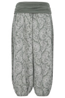 Capri Hose mit Orient Print 8581 (oliv)