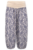 Capri Hose mit Orient Print 8581 (creme)