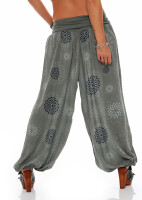 Pumphose mit Print Freizeithose 7181 (oliv)