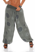 Pumphose mit Print Freizeithose 7181 (oliv)