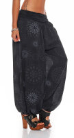 Pumphose mit Print Freizeithose 7181 (schwarz)