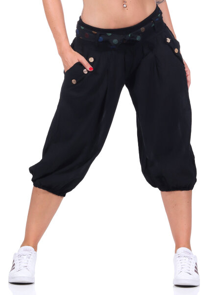 kurze Pumphose in Unifarben Pants 3416 (schwarz)