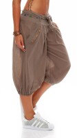 kurze Pumphose in Unifarben Pants 3416 (fango)