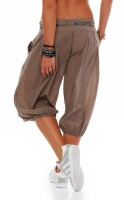kurze Pumphose in Unifarben Pants 3416 (fango)