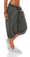 kurze Pumphose in Unifarben Pants 3416 (oliv)