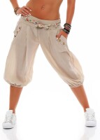 kurze Pumphose in Unifarben Pants 3416 (beige)