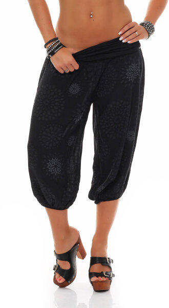kurze Pumphose mit Print 7182 (schwarz)