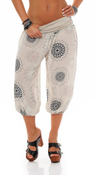 kurze Pumphose mit Print 7182 (beige)