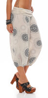 kurze Pumphose mit Print 7182 (beige)