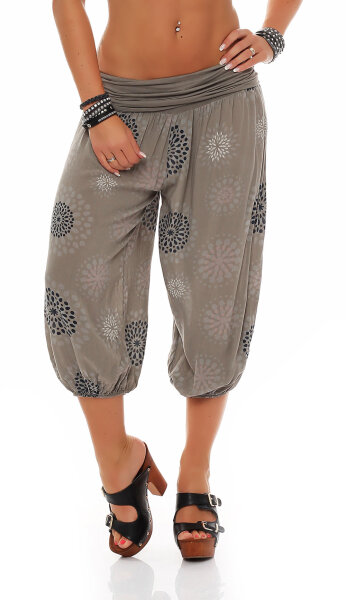 kurze Pumphose mit Print 7182 (fango)