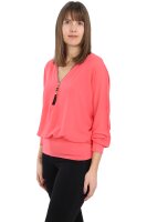 Bluse im Fledermaus Look 6297 (coral)