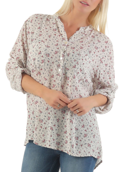 Bluse mit Blumen Print Shirt 6709