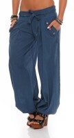 Pumphose in Unifarben Stoffhose 3417 (jeansblau)