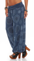 Pumphose mit Print Freizeithose 7181 (jeansblau)