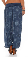 Pumphose mit Print Freizeithose 7181 (jeansblau)