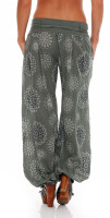 Pumphose mit Print Freizeithose 3481 (oliv)