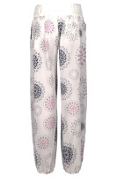 Pumphose mit Print Freizeithose 3481 (weiß)