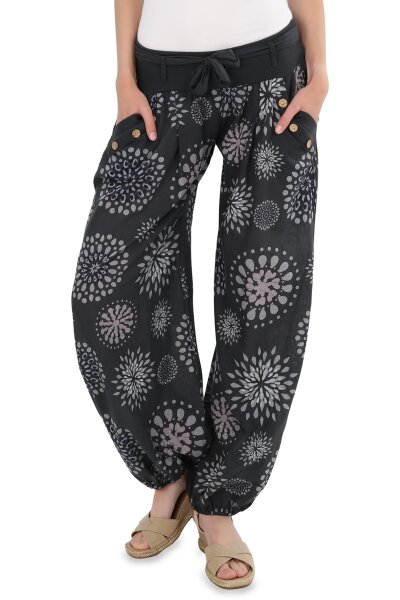 Pumphose mit Print Freizeithose 3481 (dunkelgrau)