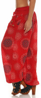 Pumphose mit Print Freizeithose 3481 (rot)