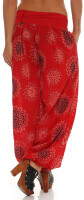 Pumphose mit Print Freizeithose 3481 (rot)