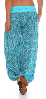 Pumphose mit Orient Print 3488 (türkis)