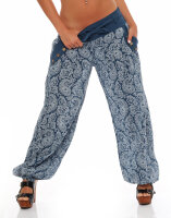 Pumphose mit Orient Print 3488 (jeansblau)