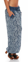 Pumphose mit Orient Print 3488 (jeansblau)