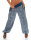 Pumphose mit Orient Print 3488 (jeansblau)