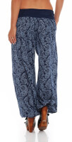 Pumphose mit Orient Print 3488 (dunkelblau)