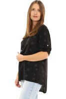 Bluse mit Print Tunika 6703 (schwarz)