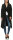 Mantel lang mit Wasserfall Schnitt Coat 3040 schwarz