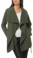 Mantel kurz mit Wasserfall Schnitt Coat 3041