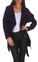 Mantel kurz mit Wasserfall Schnitt Coat 3041