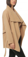 Mantel kurz mit Wasserfall Schnitt Coat 3041 (camel)