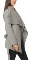 Mantel kurz mit Wasserfall Schnitt Coat 3041 (hellgrau)