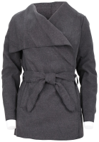 Mantel kurz mit Wasserfall Schnitt Coat 3041 (dunkelgrau)
