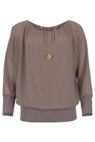 Bluse mit passender Kette 1133 (fango)