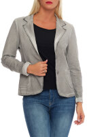 Blazer im washed Look Sakko 1652 (hellgrau, S)