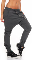 Sweathose in Unifarben Baggy 8023 (dunkelgrau)