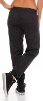 Jogginghose meliert Stoffhose 5381 (dunkelgrau)