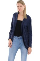 Strickjacke lang meliert Weste 5021 (dunkelblau)